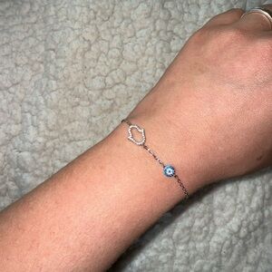 Silver Buddhist bracelet